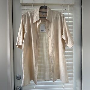 🆕 NWT COS butter yellow women’s stripe cotton top